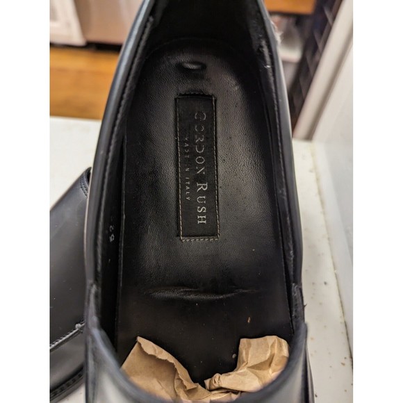 Gordon Rush Black Made in Italy 🇮🇹mens slip-on Loafers Size 8 1/2 - Picture 7 of 11
